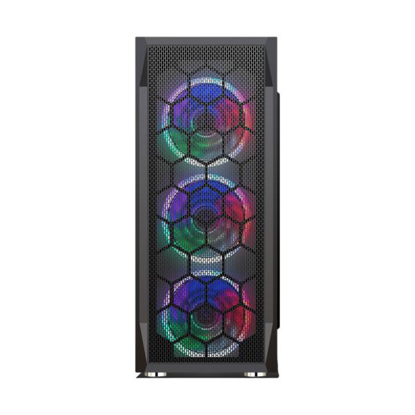Case gamer KME RGB Eagle Warrior CG08Z3RA002C Mid Tower ventiladores 3 de 120 mm