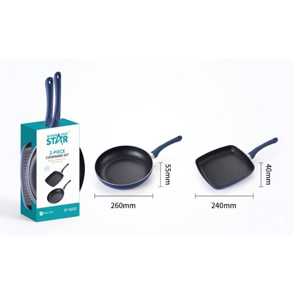 SET de Sartenes Winning Star ST-5222 aluminio 2 piezas