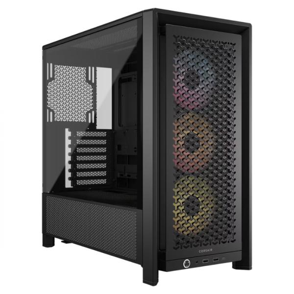 Case Corsair RGB Frame 4000D RS Mid Tower ventiladores 3 de 120 mm con vidrio lateral