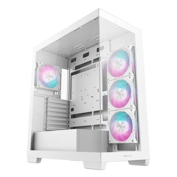 Case DeepCool RGB CG580 4F WH V2 Mid Tower ventiladores 4 de 120 mm con vidrio frontal