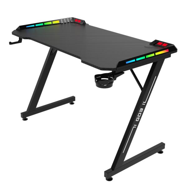 Escritorio gamer Aerocool GD3 RGB acero con Posavasos y Soporte para Headset
