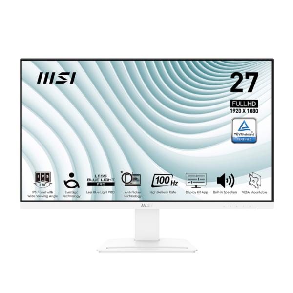 Monitor MSI Pro MP273AW Plano 27" 1920 x 1080 IPS 100 Hz Freesync HDMI y DisplayPort