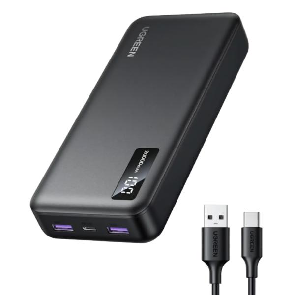Power Bank UGREEN PB312 20000 mAh 22.5 W USB-A USB-C carga rápida Bidireccional