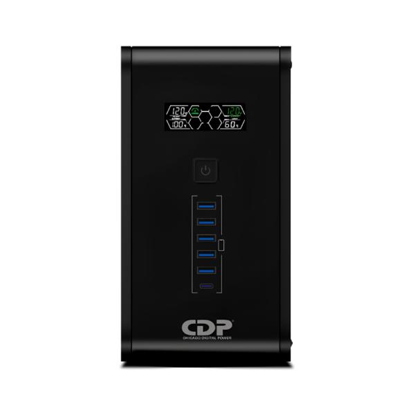 UPS CDP R-SMART1010 1000VA 500 W 0X Nema 5-15R, Nema 5-15P, Usb, RJ45, Coaxial 6 puertos