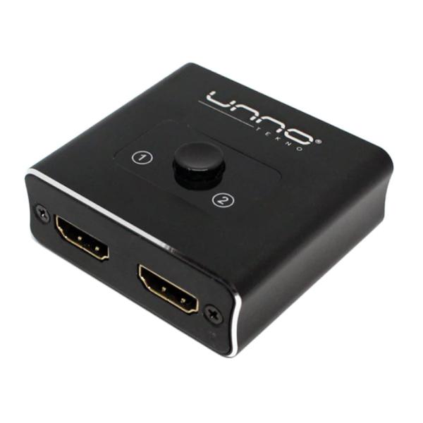 Switch Unno Tekno HB1201BK Switch HDMI Bidirectional 2X1 / 1X2 4K 60 Hz no administrable