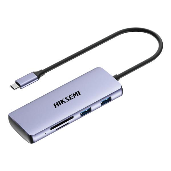 Hub HIKSEMI HS-HUB-DS8 8 en 1 USB-C 1 puerto HDMI 1 puerto PD carga rápida 1 puerto SD 1