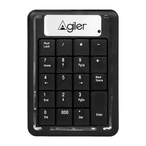 Teclado Agiler numérico membrana alámbrico inglés AGI-9823