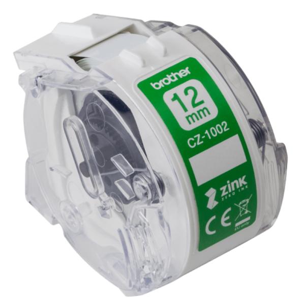 Rollo de etiquetas Continuo a Color Brother CZ1002 Zero INK 12 mm x 5M compatible