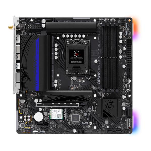 Tarjeta madre ASRock B760M PG Riptide Wi-Fi LGA1700 Micro-ATX DDR5
