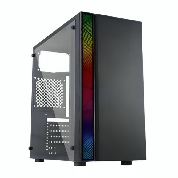 Case Generico ND-550 RGB Strip E010-156 Black USB 2.0*2 + HD Audio