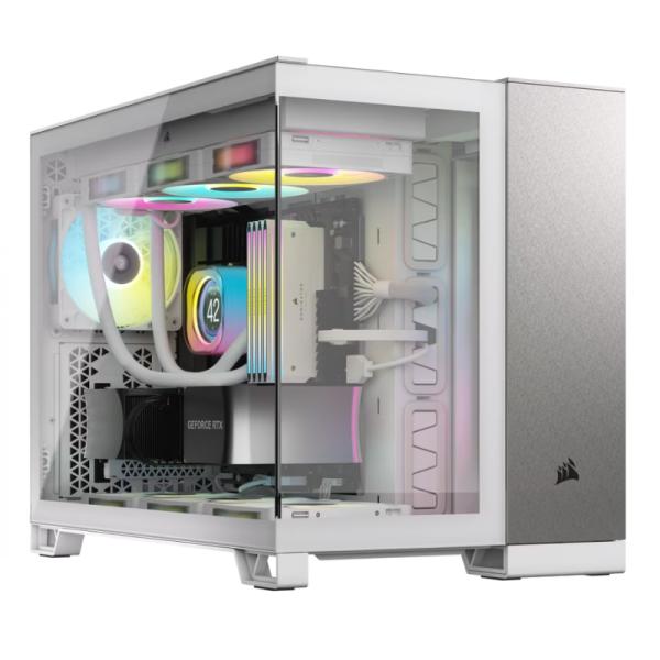 Case Corsair 2500X Mid Tower sin ventilación con vidrio lateral y malla frontal