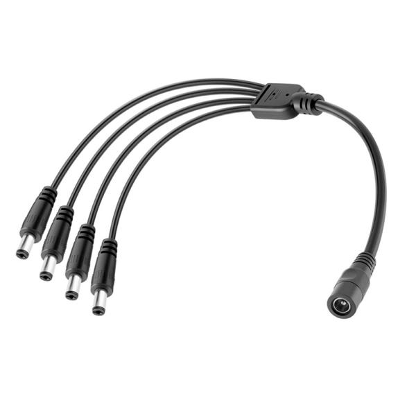 Adaptador KME DC 12 V 1 a 4 salidas 5.5 2.1 mm FXXDC1T4001C