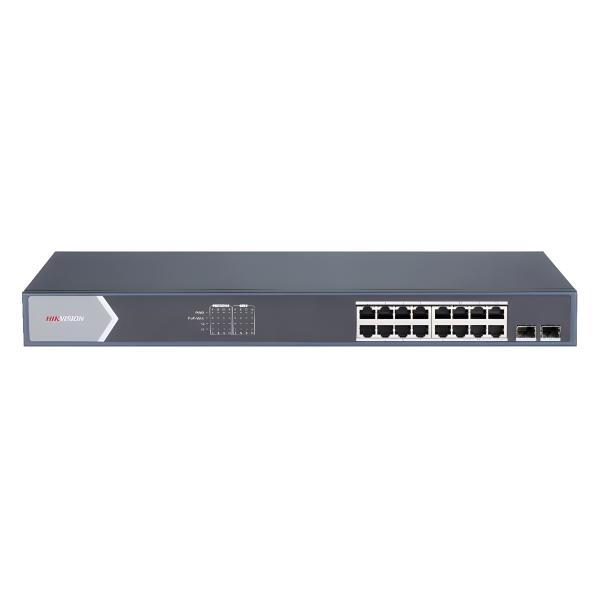 Switch Hikvision DS-3E1518P-EI/M(O-STD) 16 puertos Gigabit PoE / 1 puerto Gigabit RJ45