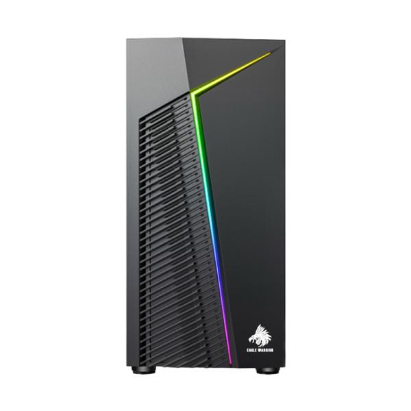 Case gamer KME RGB Eagle Warrior CG03RWRA001C H410 sin ventilación incluida con vidrio