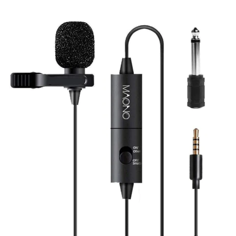 Micrófono Maono AU-100 3.5 mm / USB Lavalier Omnidireccional