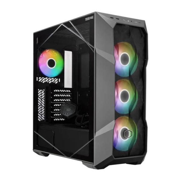 Case gamer Cooler Master RGB TD500 Max Mid Tower ventiladores 4 de 120 mm con fuente