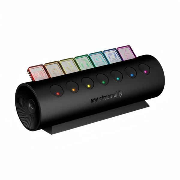 Hub Streamplify USB Ctrl 7 7 puertos 6X USB 3.0 + 1X carga 2.0A RGB negro 7-RGB-US-F-BK