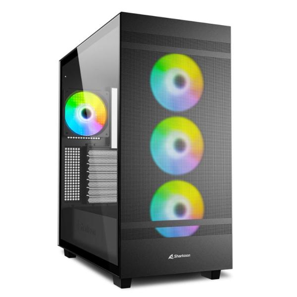 Case gamer Sharkoon RGB Rebel C50 Mid Tower ventiladores 4 de 120 mm con vidrio lateral