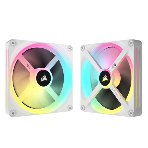 Ventilador Corsair Icue Link QX140 RGB White 2X14CM con sistema Icue incluido HUB