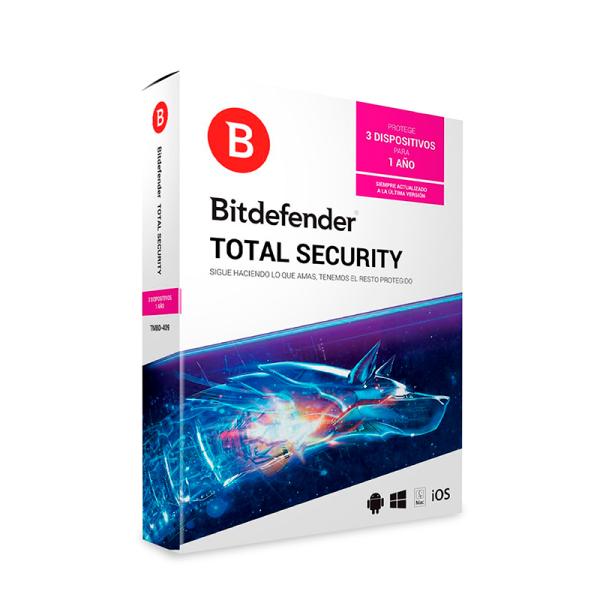 Antivirus Bitdefender total Security 3 PC 1 año