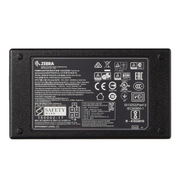 Adaptador Zebra de poder 12 V 50 W PWR-BGA12V50W0WW
