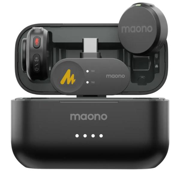 Micrófono Maono WM650 PC2 inalámbrico con Receptor USB-C con reduccion de Ruido