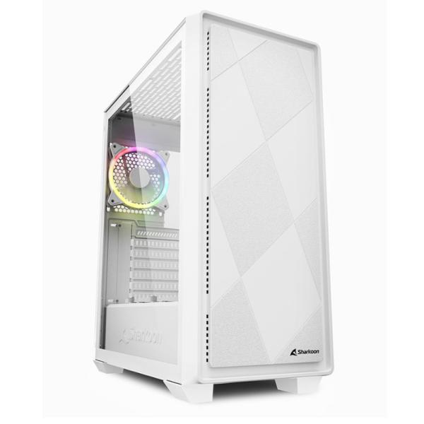 Case gamer Sharkoon RGB VS8 Mid Tower ventiladores 3 de 120 mm con vidrio lateral