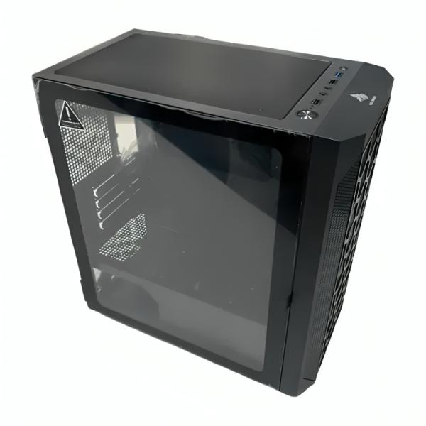 Case gamer Eagle Warrior RGB CG06AKRA001C mini Tower sin ventilación incluida con vidrio