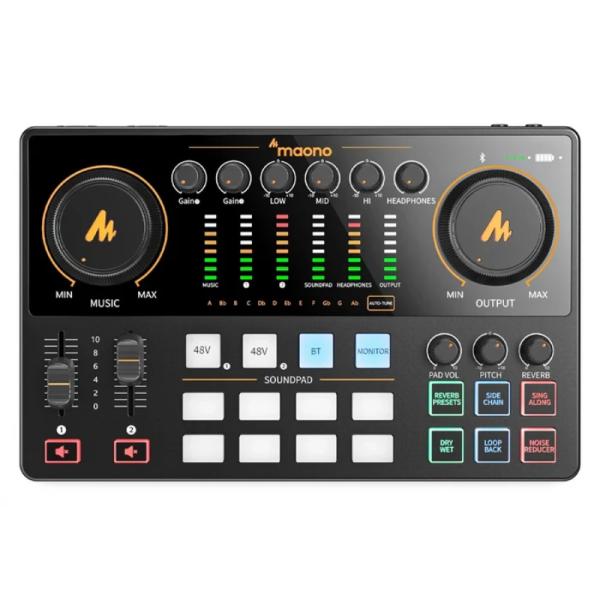 Interfaz de Audio Maono E2 GEN2 inalámbrico Bluetooth AUX IN