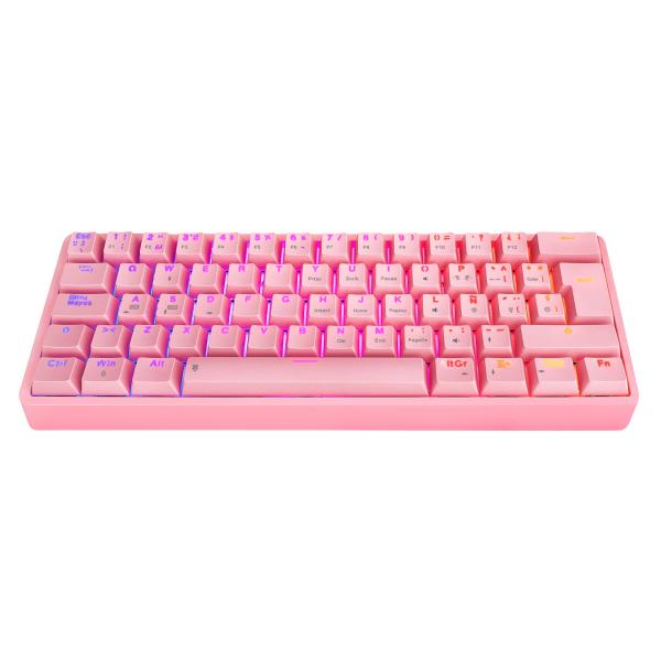 Teclado gamer Eagle Warrior RGB KGY182U0001C 60% mecánico alámbrico USB español