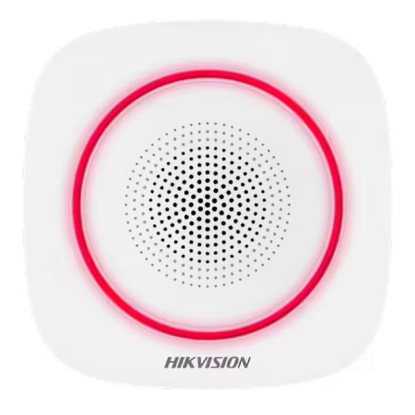 Sirena Interna inalámbrica Hikvision DS-PS1-I-WB(B)/RED 433 MHz 90-110 DB