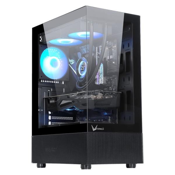 Case Formula V Line RGB Crystal Z1+ Black AR Mid Tower ventiladores 3 de 120 mm