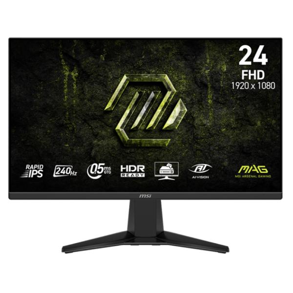 Monitor gamer MSI MAG 245F X24 24" Plano 1920X1080 FHD 240 Hz IPS Freesync HDMI