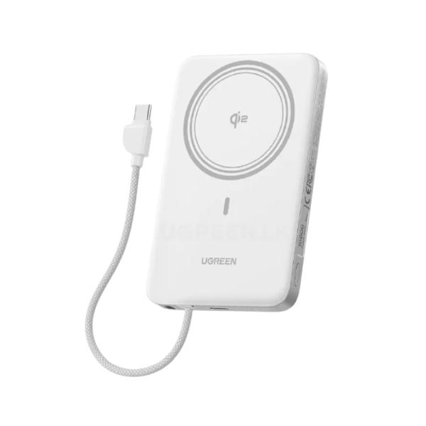 Power Bank UGREEN PB570 10000 mAh QI2 15W/CABLE USB-C Integrado/carga 30 W