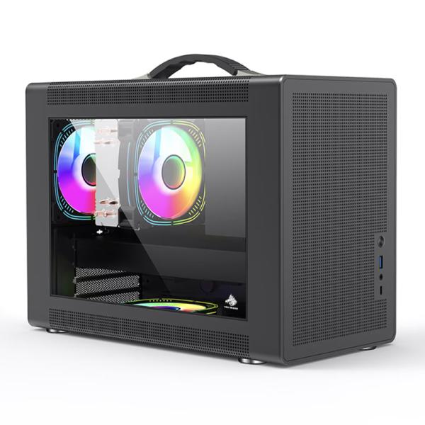 Case gamer Eagle Warrior micro ATX CG10Z7RA001C frontal Mesh vidrio temperado