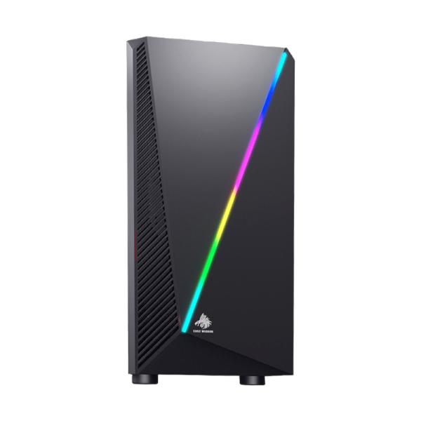 Case gamer KME RGB Eagle Warrior CG05AARA001C H430 Mid Tower sin ventilación incluida