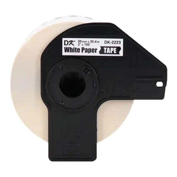 Rollo de etiquetas Continuo Brother DK2223 50 mm x 30.4M compatible con Impresoras QL