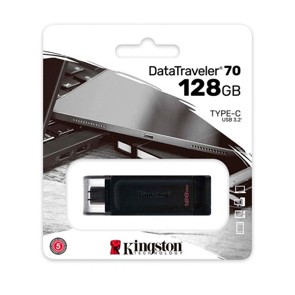 Memoria USB Kingston 128 GB Data Traveler 70 USB-C 3.2 Gen 1 DT70/128GB